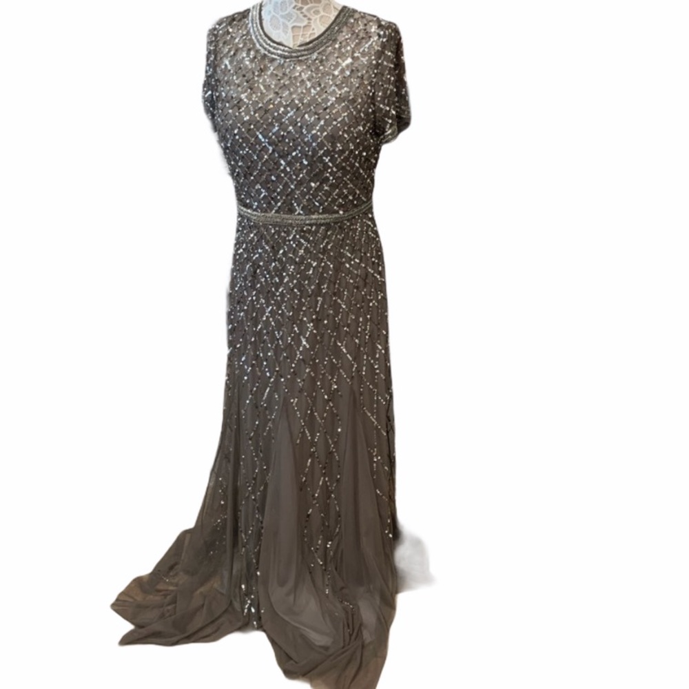 Adrianna Papell sequin gown size 14